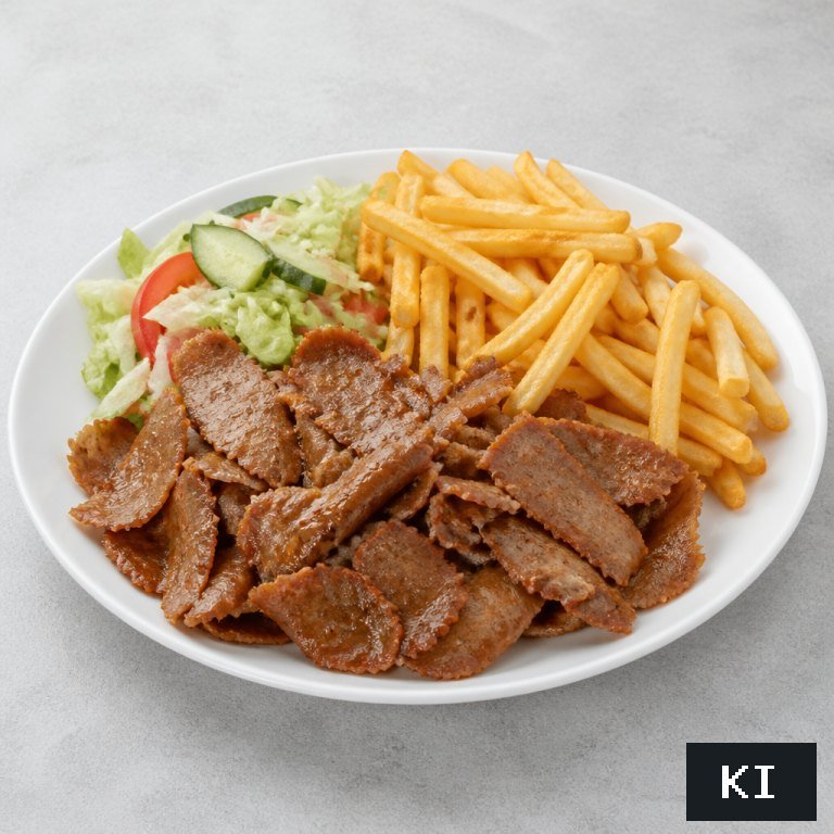 Kebap Teller mit Pommes