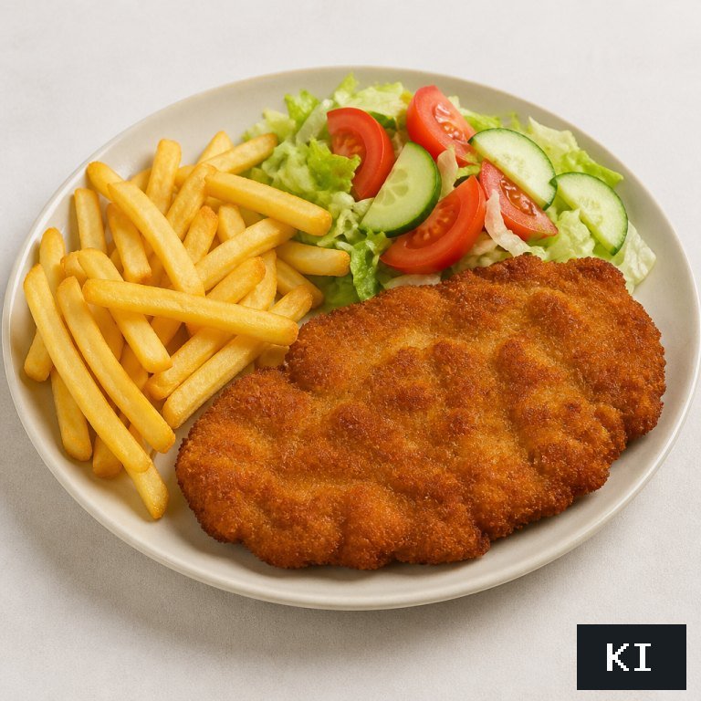 Schnitzel Teller mit Salat