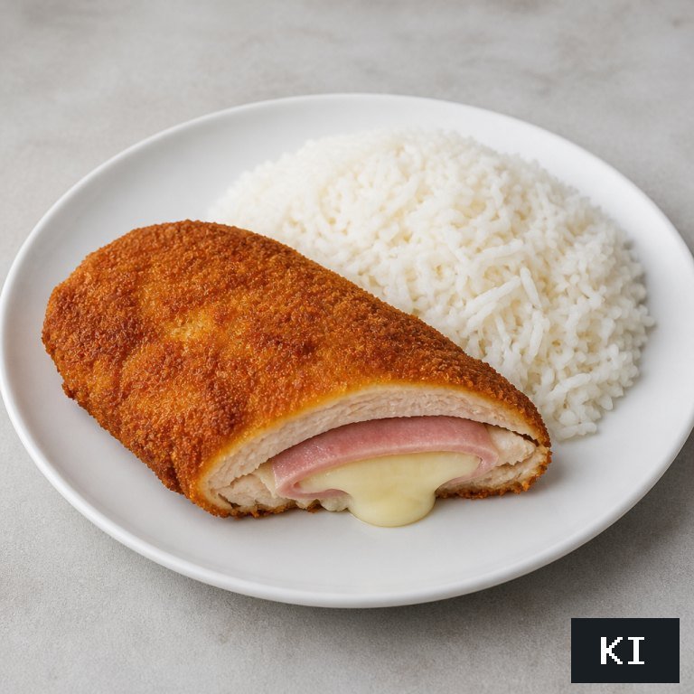 Cordon Bleu mit Reis